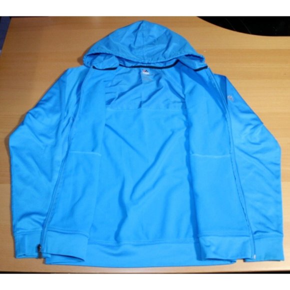 NFL Football Carolina Panthers Full Zip Jacket Medium Blue Majestic ThermaBase - Picture 6 of 9